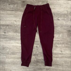Burgundy Jogger Scrub Pants